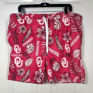 Wes & Willy Oklahoma Sooners Lined Drawstring Swim Trunks Men’s XL